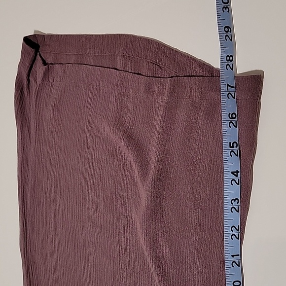 Torrid Pant Wide Leg Gauze Flowy Lined Pull-On Comfy Lightweight Flint 0 12 L - Picture 14 of 16